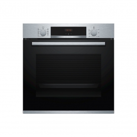 Bosch HBS534BS0B 59.4cm Built In Electric Single Oven with 3D Hot Air - Stainless Steel